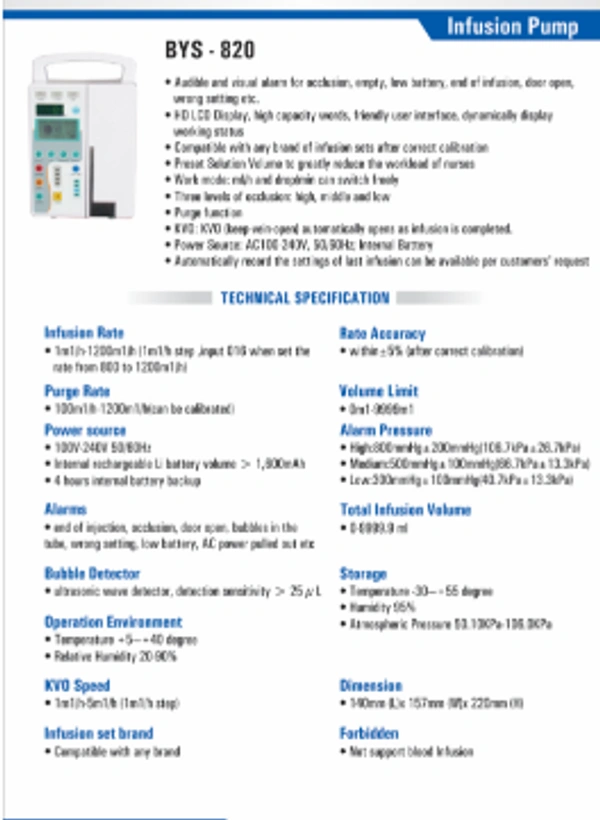 Monarch Infusion Pump